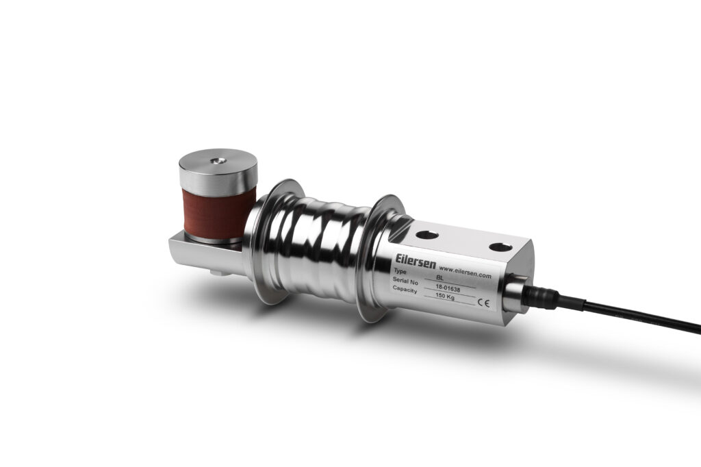 Eilersen hygienic beam load cell shown with 100kg mounting kit LOW Res