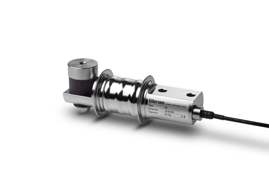 Eilersen hygienic beam load cell shown with 500kg mounting kit LOW Res